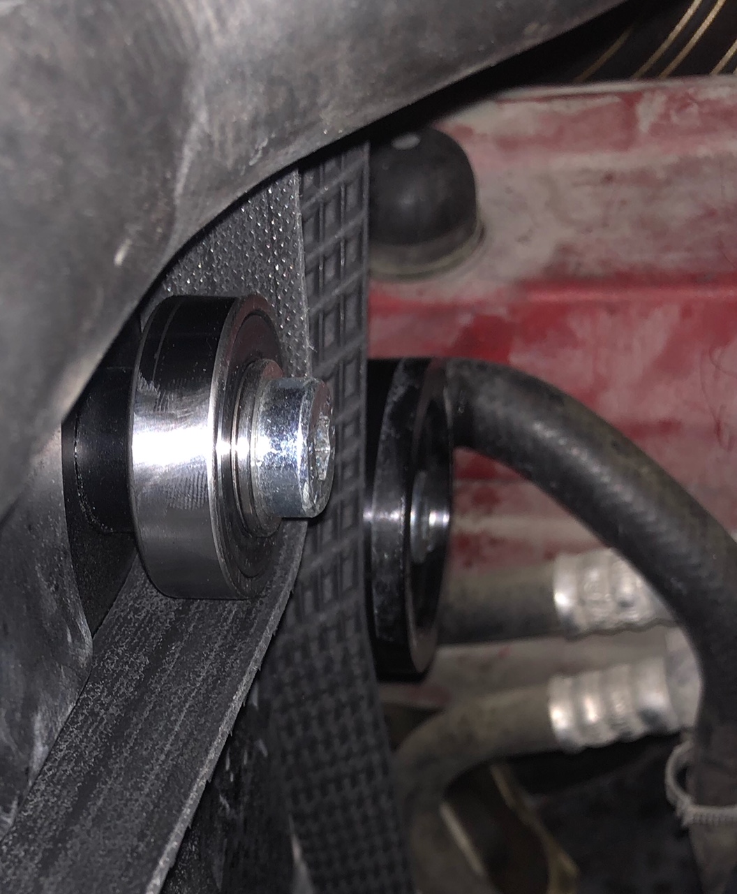 Name:  bearing after pulley flew in engine bay.JPG
Views: 3506
Size:  334.9 KB